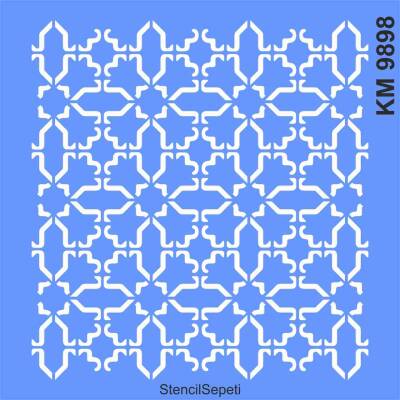Otantik Duvar Deseni - Stencil Boyama Şablonu - 1