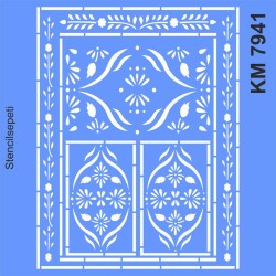 Otantik Duvar Deseni - Stencil Boyama Şablonu - StencilSepeti