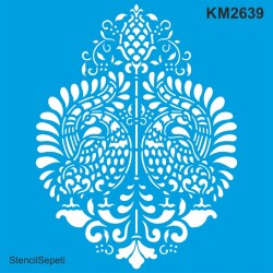 Otantik Duvar Deseni - Stencil Boyama Şablonu - StencilSepeti