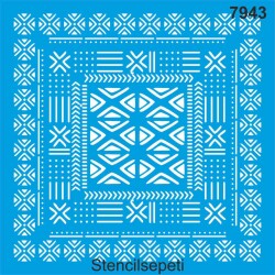 Otantik Duvar Deseni - Stencil Desen Şablonu - StencilSepeti
