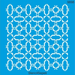 Otantik Duvar Deseni - Stencil Desen Şablonu - StencilSepeti