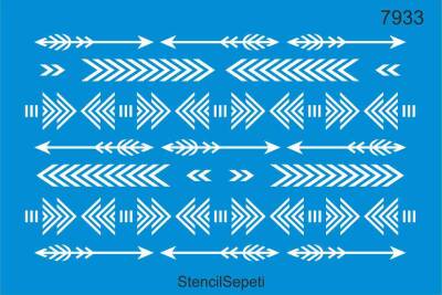 Otantik Duvar Deseni - Stencil Şablon - 1