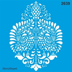 Otantik Duvar Deseni - Stencil Şablon - StencilSepeti