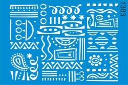 Otantik Kilim Deseni - Stencil Boyama Şablonu - StencilSepeti