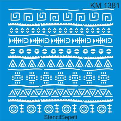 Otantik Kilim Deseni - Stencil Boyama Şablonu - 1