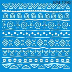 Otantik Kilim Deseni - Stencil Boyama Şablonu - StencilSepeti