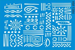 Otantik Kilim Duvar Deseni - Stencil Desen Şablonu - StencilSepeti