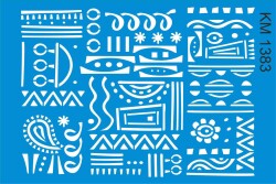 Otantik Kilim Duvar Deseni - Stencil Desen Şablonu - StencilSepeti