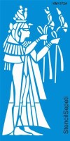 Otantik Mısır Deseni - Stencil Boyama Şablonu - 1