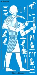Otantik Mısır Deseni - Stencil Boyama Şablonu - StencilSepeti