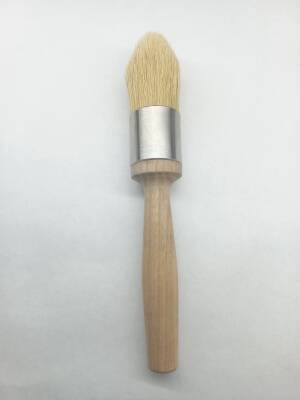 Oval Uçlu Fırça 22 cm - Eskitme Wax Fırçası - 1