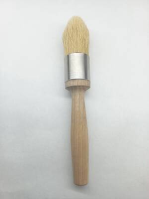 Oval Uçlu Fırça 22 cm - Eskitme Wax Fırçası - 1
