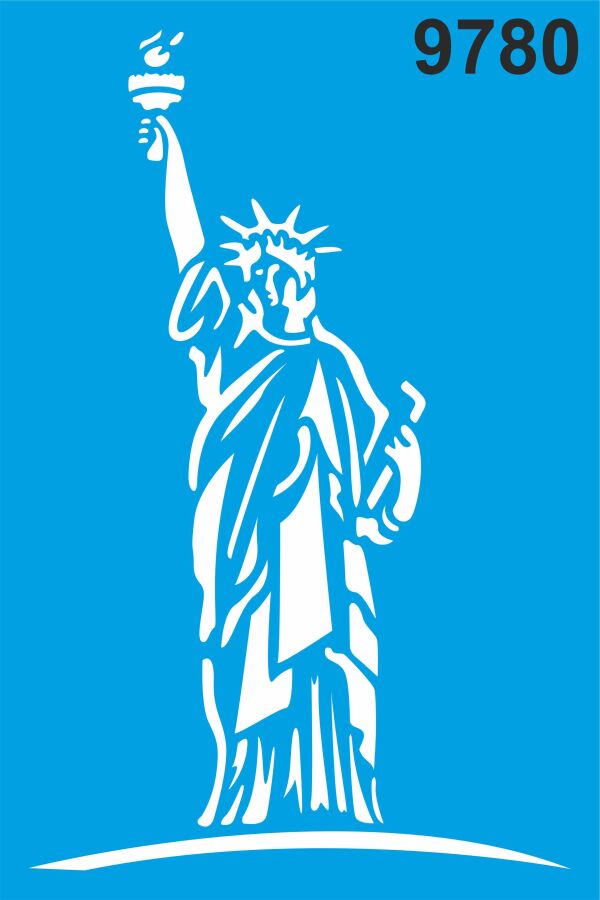 Özgürlük Anıtı - Stencil Boyama Şablonu - 1