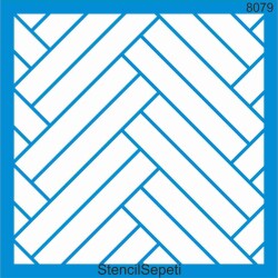 Parke Deseni - Stencil Boyama Şablonu - StencilSepeti