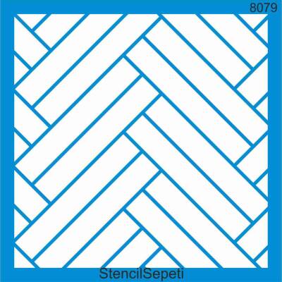 Parke Deseni - Stencil Boyama Şablonu - 1