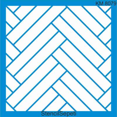 Parke Deseni - Stencil Boyama Şablonu - 1