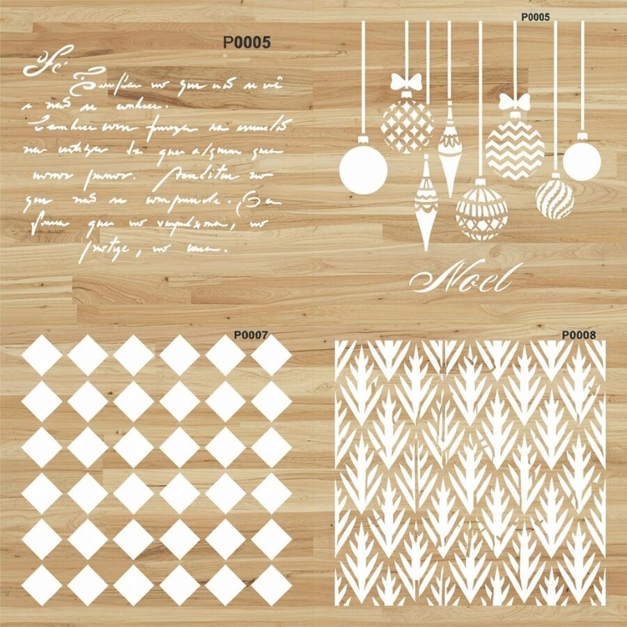Pasta 4'lü Set 2 - Stencil Boyama Şablonu - 2