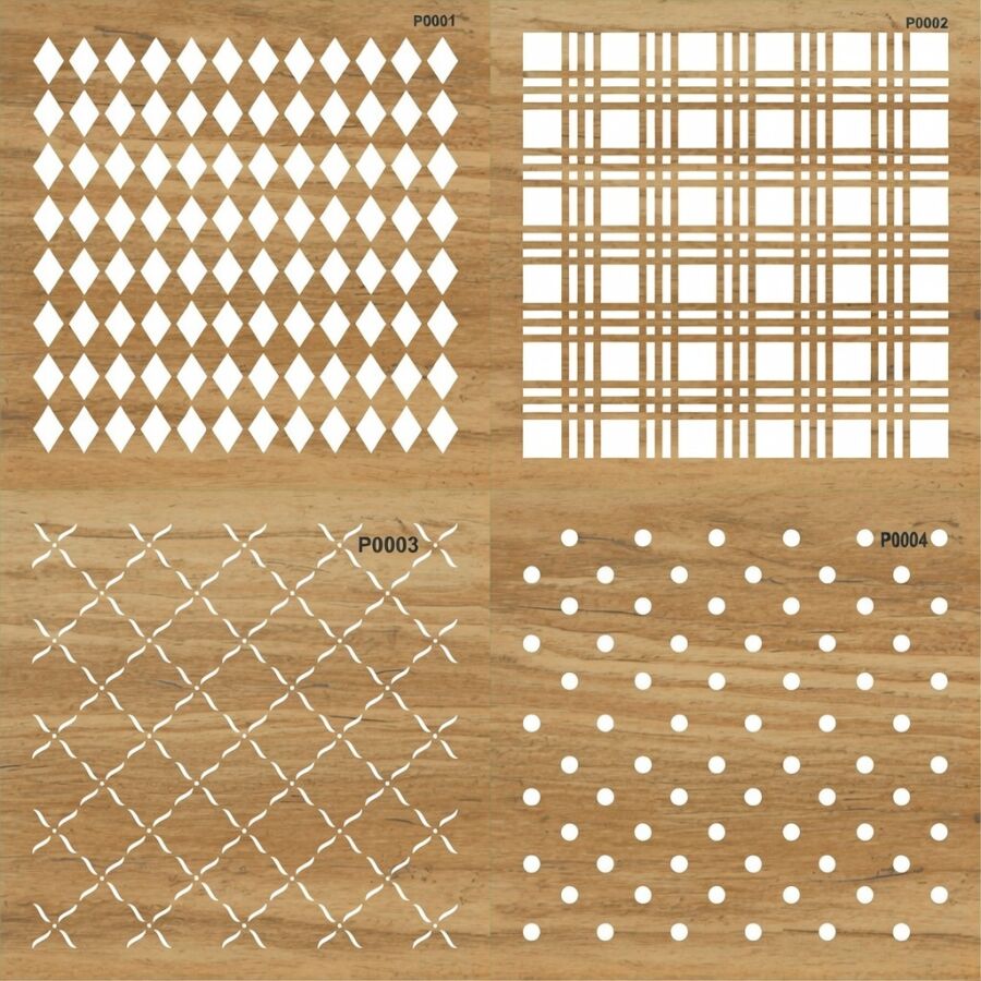 Pasta 4'lü Set 1 - Stencil Boyama Şablonu - 2