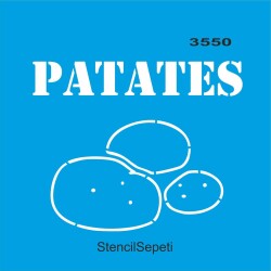 Patates Deseni - Stencil Boyama Şablonu - StencilSepeti