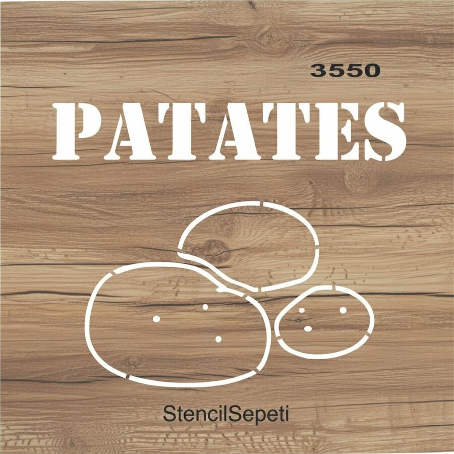 Patates Deseni - Stencil Boyama Şablonu - 2