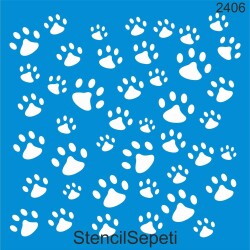 Patili Duvar Deseni - Stencil Boyama Şablonu - StencilSepeti