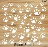Patili Duvar Deseni - Stencil Boyama Şablonu - 2