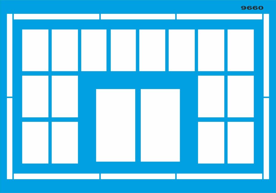 Pencere - Stencil Boyama Şablonu - 1