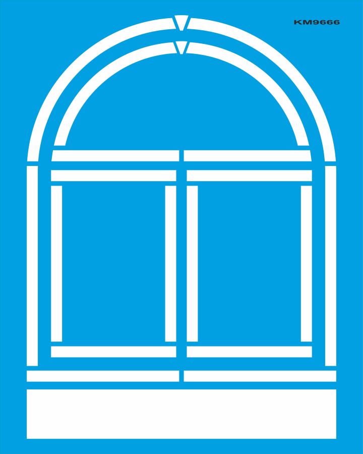 Pencere - Stencil Boyama Şablonu - 1
