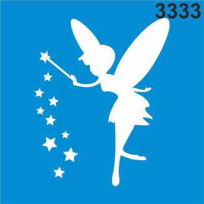 Peri Deseni - Stencil Boyama Şablonu - 1