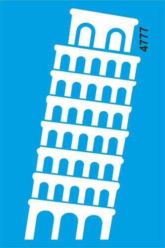 Pisa Kulesi - Stencil Boyama Şablonu - 1