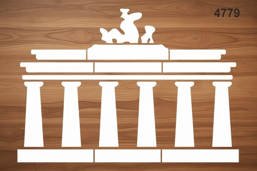 Poseidon Tapınağı - Stencil Boyama Şablonu - 2