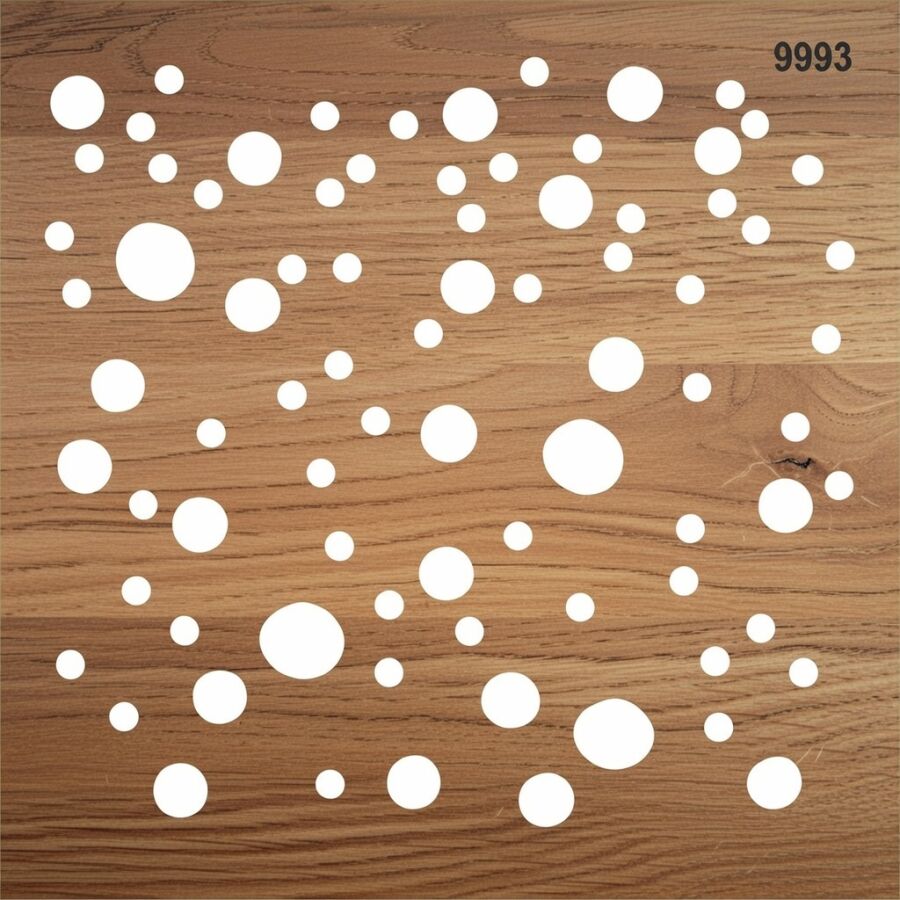 Puantiyeli Desen - Stencil Boyama Şablonu - 2