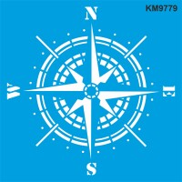 Pusula Deseni - Stencil Boyama Şablonu - 1