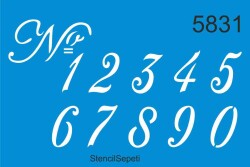 Rakamlar - Stencil Desen Şablonu - StencilSepeti