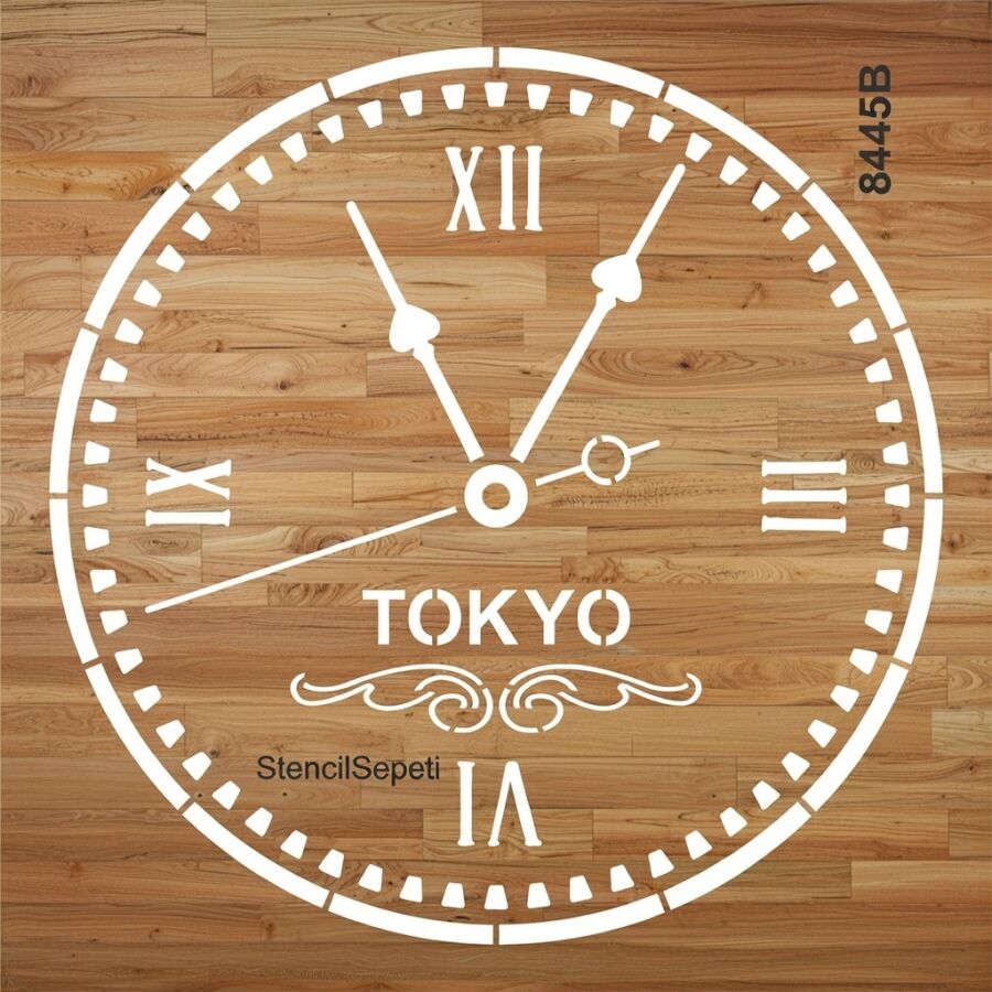 Saat Tokyo - Stencil Şablonu - 2