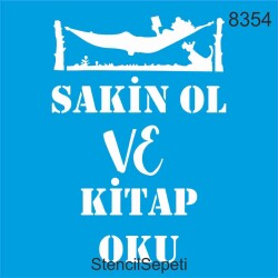 Sakin Ol Ve Kitap Oku - StencilSepeti
