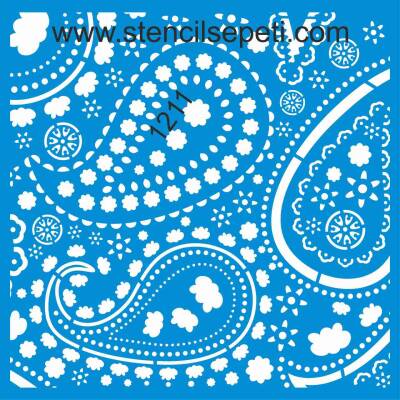 Şal Deseni - Stencil Şablon - 1