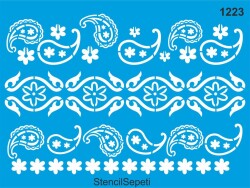 Şal Deseni - Stencil Şablon - StencilSepeti