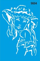 Şapkalı Kadın - Stencil Sepeti - StencilSepeti