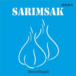 Sarımsak Deseni - Stencil Boyama Şablonu - StencilSepeti