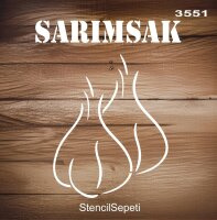 Sarımsak Deseni - Stencil Boyama Şablonu - 2