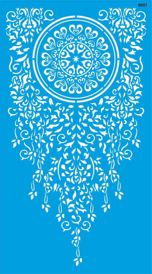 Sarmaşıklı Duvar Deseni - Stencil Deseni - 1