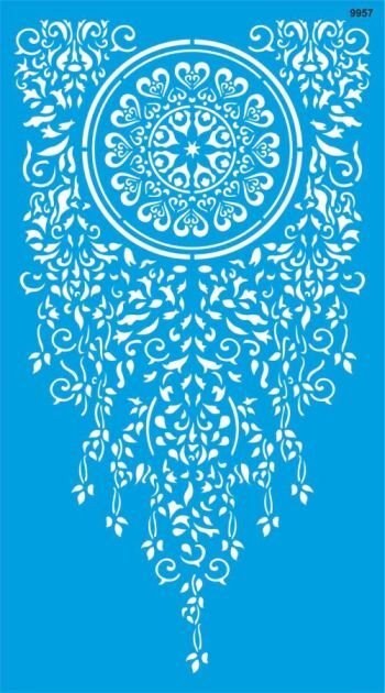 Sarmaşıklı Duvar Deseni - Stencil Deseni - 1