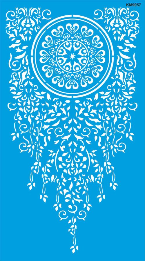 Sarmaşıklı Duvar Deseni - Stencil Boyama Şablon - 1