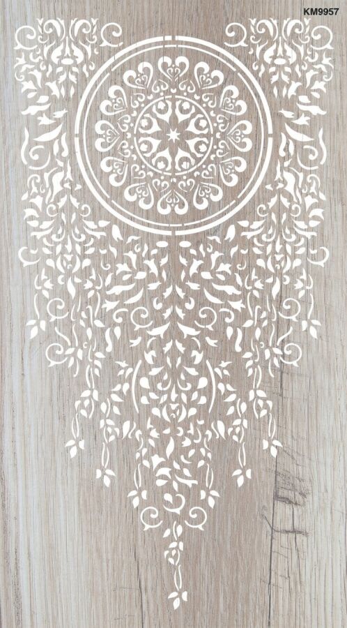 Sarmaşıklı Duvar Deseni - Stencil Boyama Şablon - 2