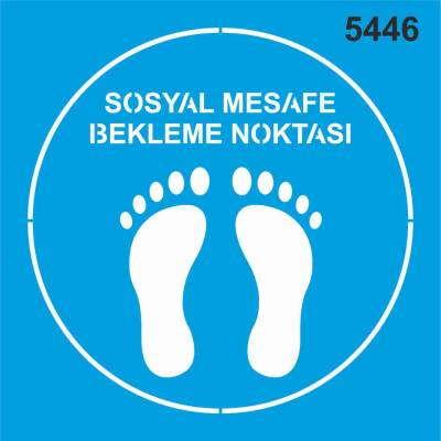 Sosyal Mesafe - Stencil Boyama Şablonu - 1