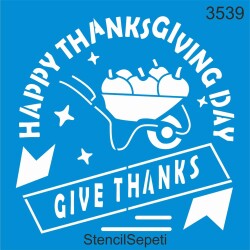 Şükran Günü Deseni - Stencil Boyama Şablonu - StencilSepeti