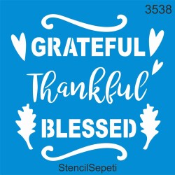 Şükret Deseni - Stencil Boyama Şablonu - StencilSepeti