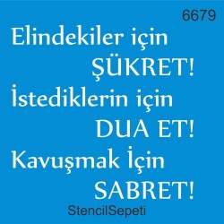 Şükret - StencilSepeti