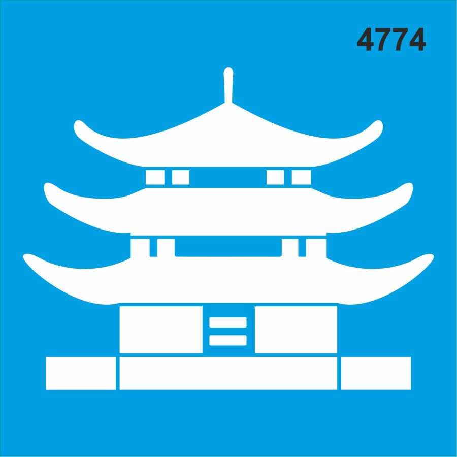 Tapınak - Stencil Boyama Şablonu - 1